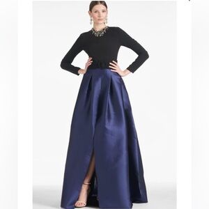 NWT Sachin + Babi black blue Victoria gown